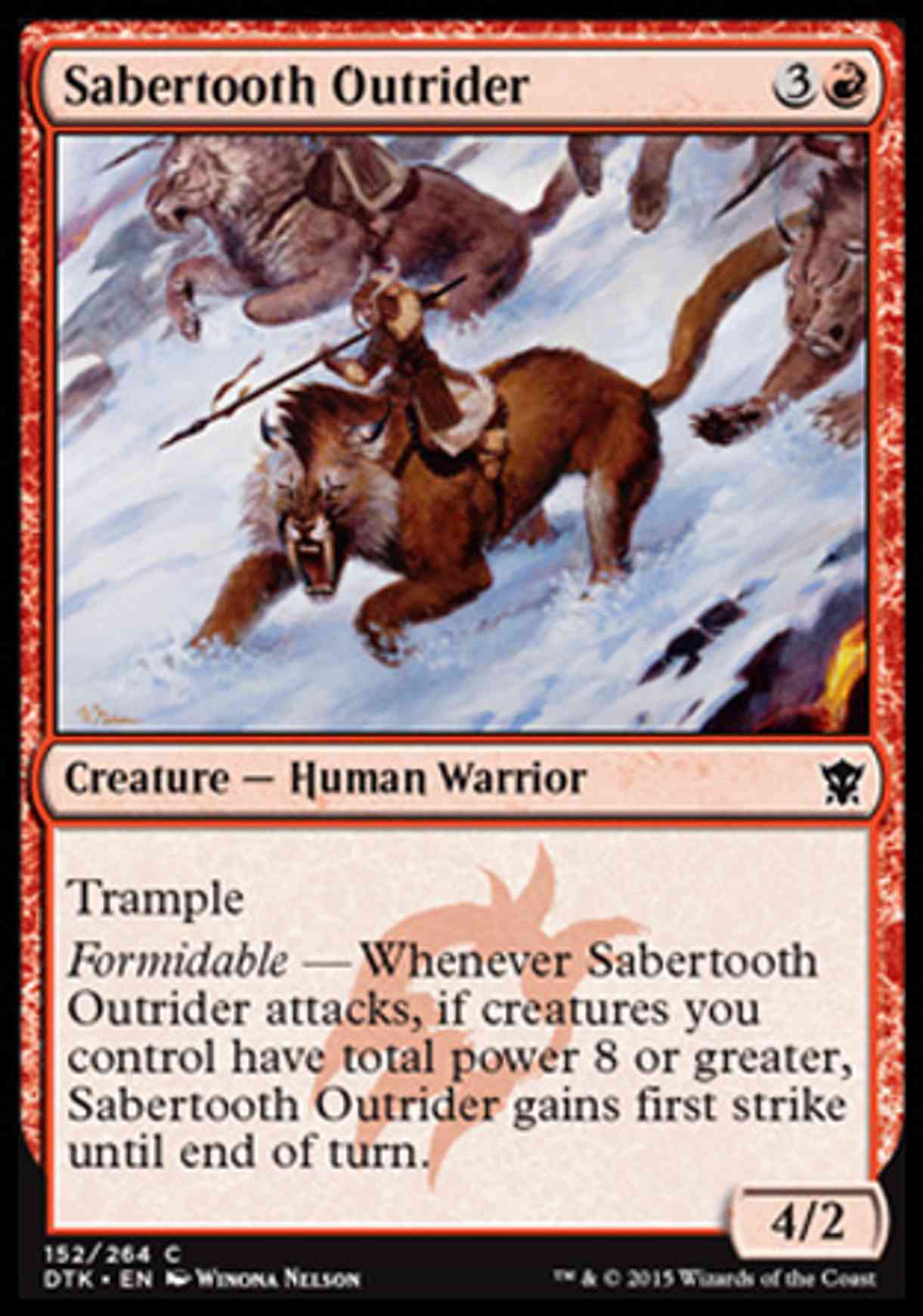 Sabertooth Outrider magic card front