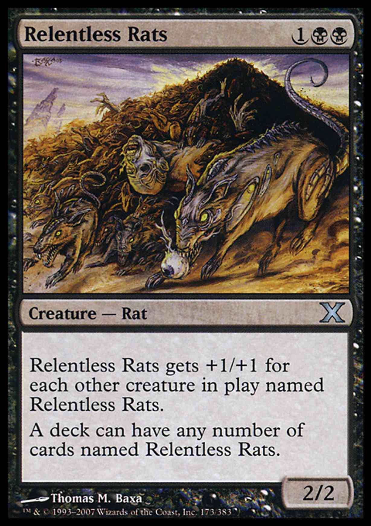 Relentless Rats magic card front