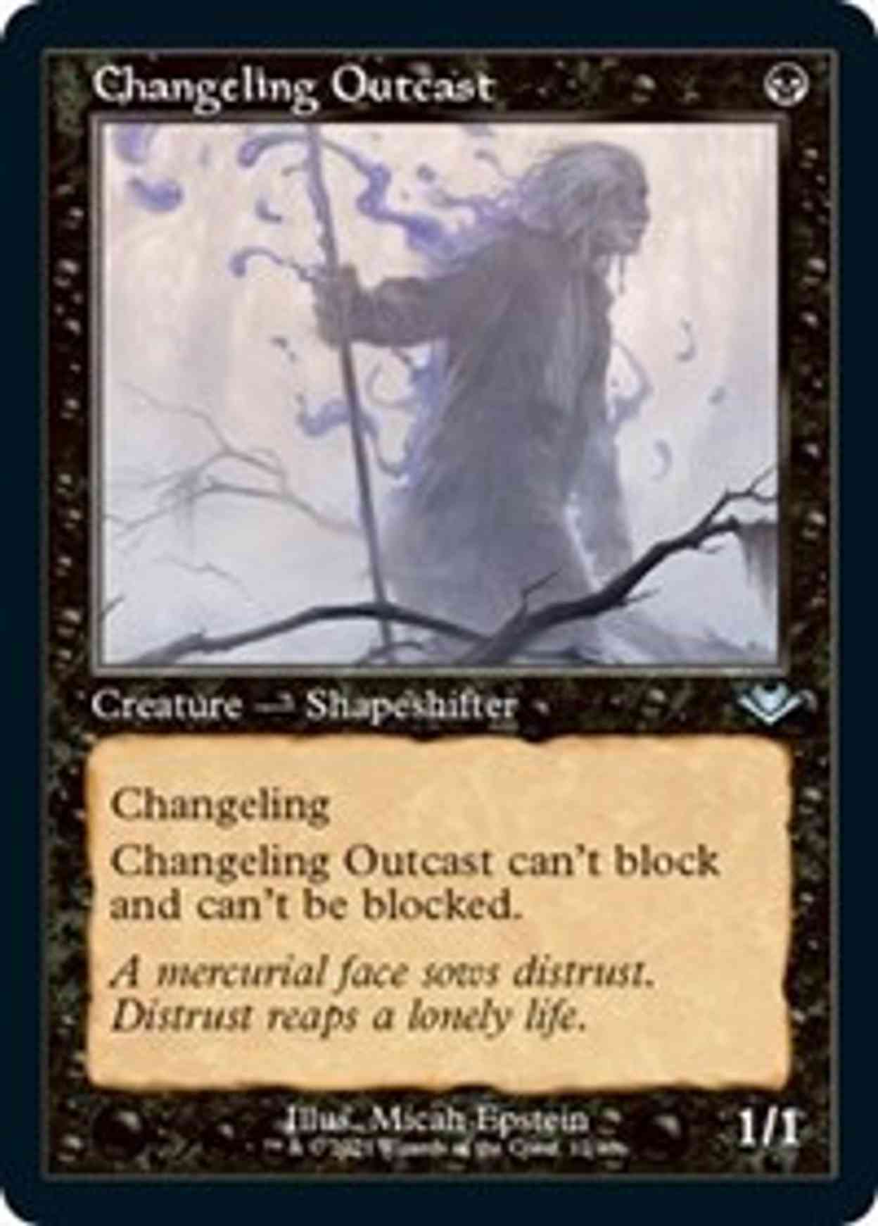 Changeling Outcast (Retro Frame) (Foil Etched) magic card front