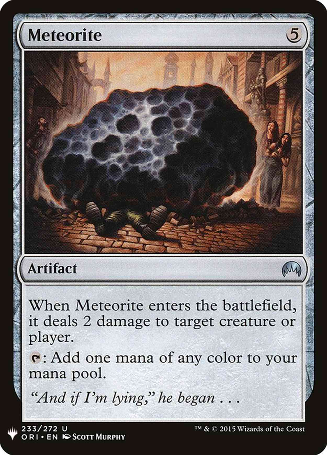 Meteorite magic card front