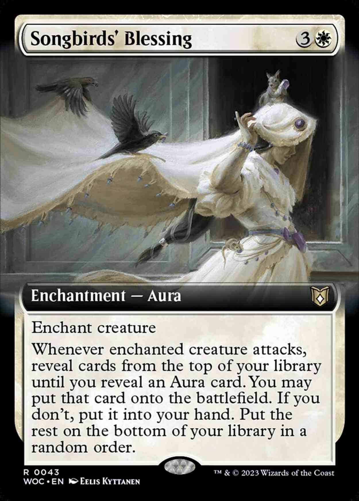 Songbirds' Blessing (Extended Art) magic card front