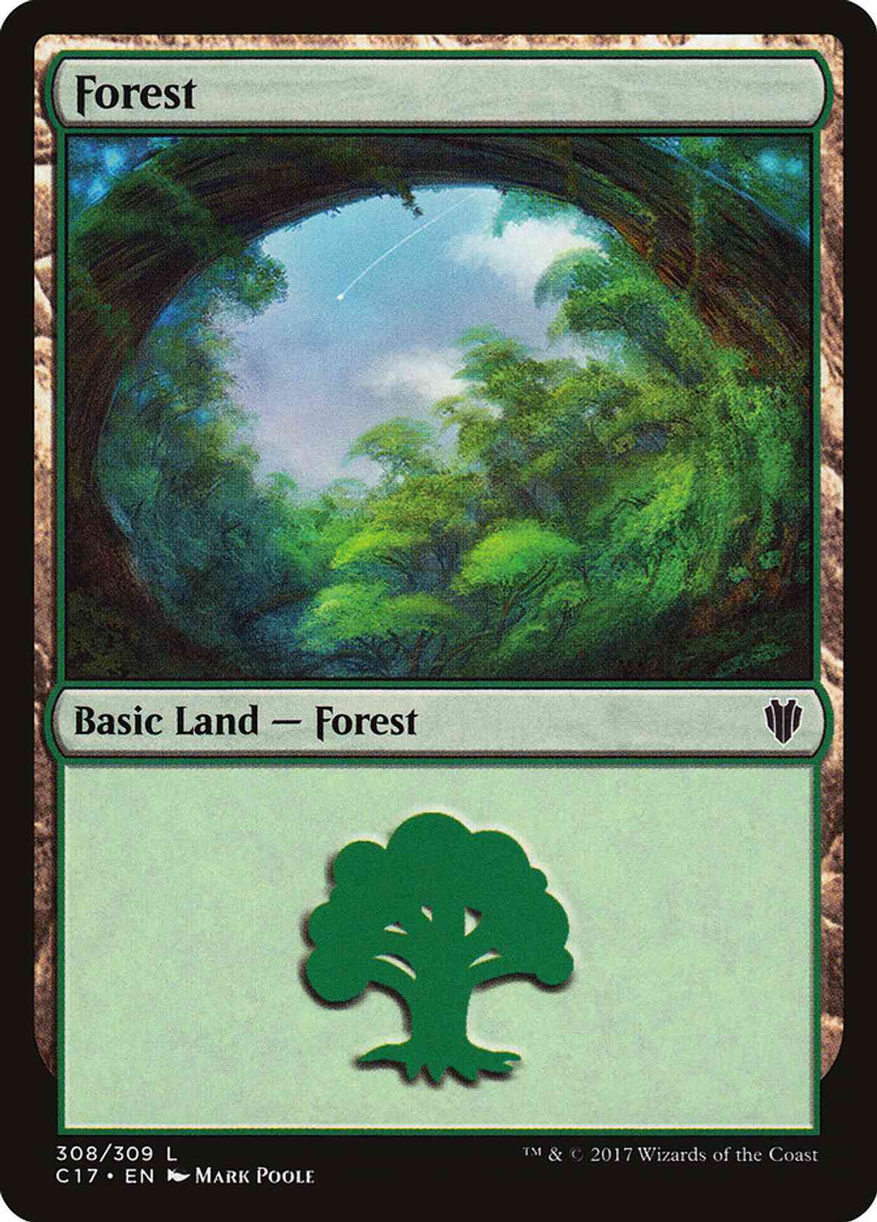 Forest (308) magic card front