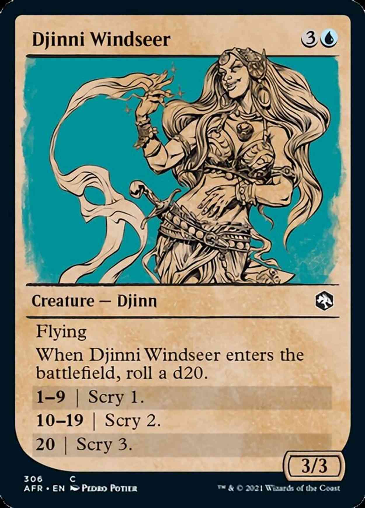 Djinni Windseer (Showcase) magic card front