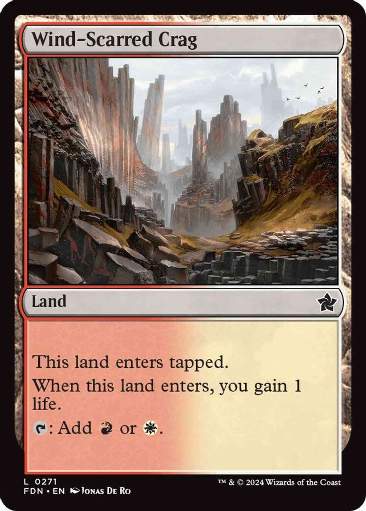 Wind-Scarred Crag magic card front