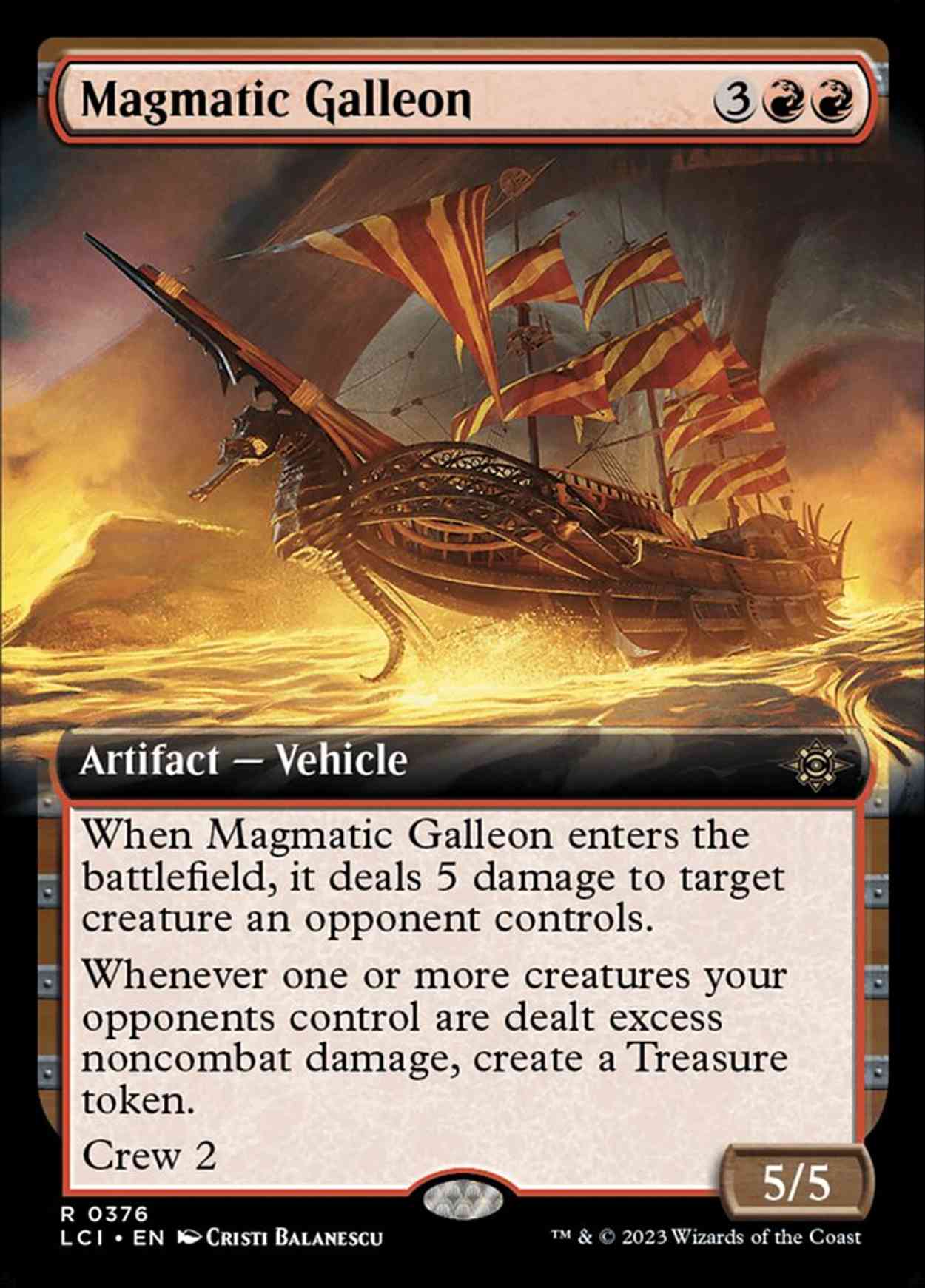 Magmatic Galleon (Extended Art) magic card front