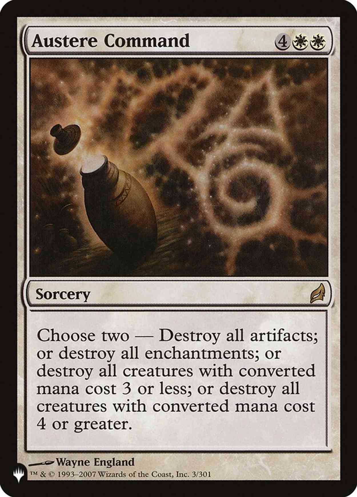 Austere Command magic card front