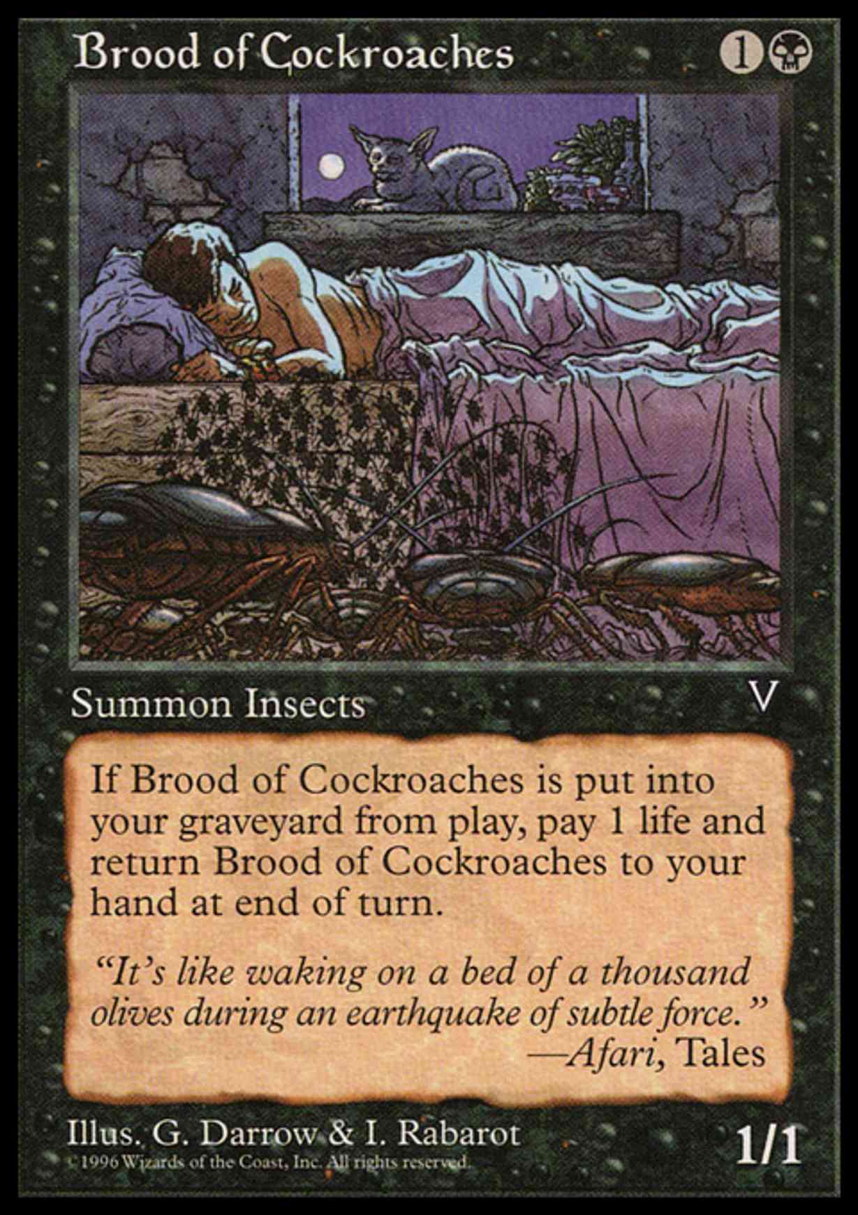 Brood of Cockroaches magic card front