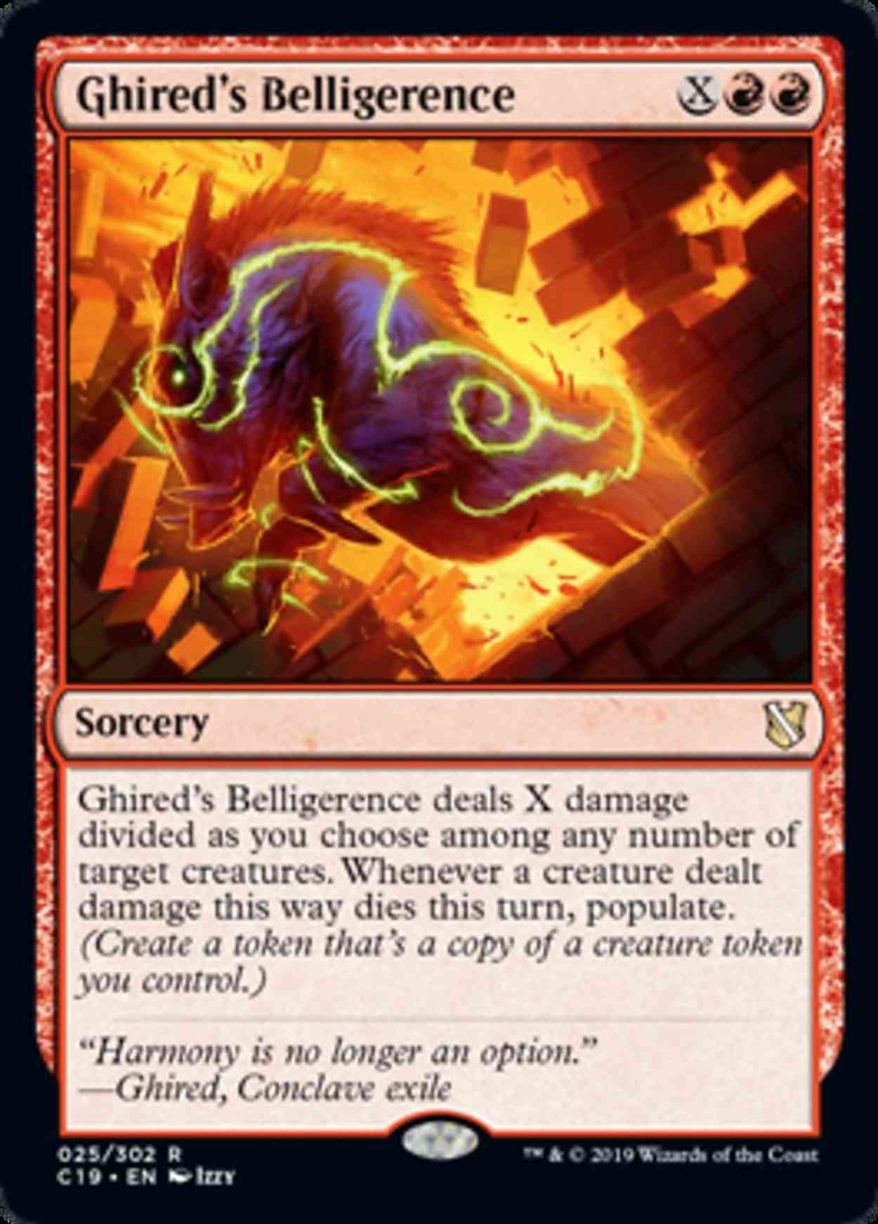 Ghired's Belligerence magic card front