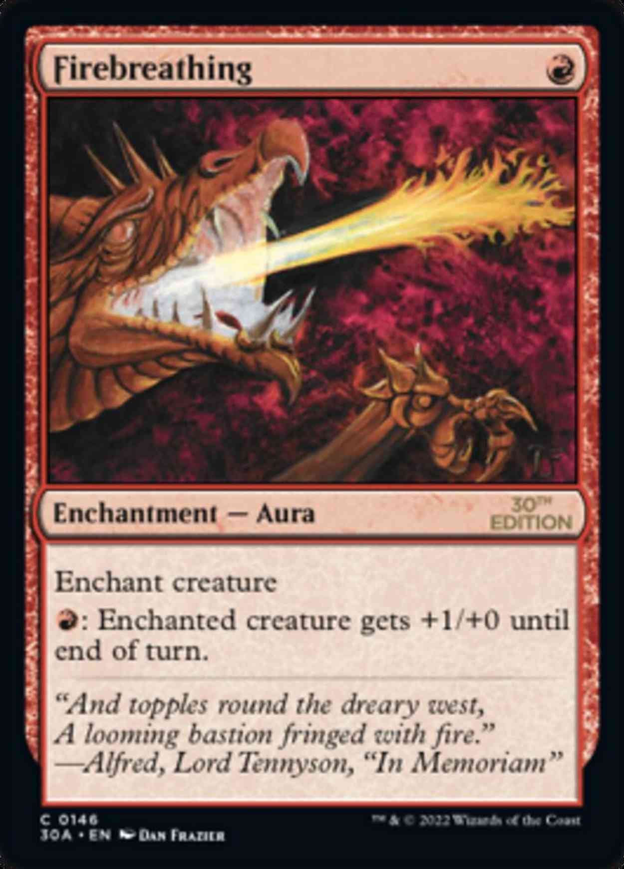Firebreathing magic card front