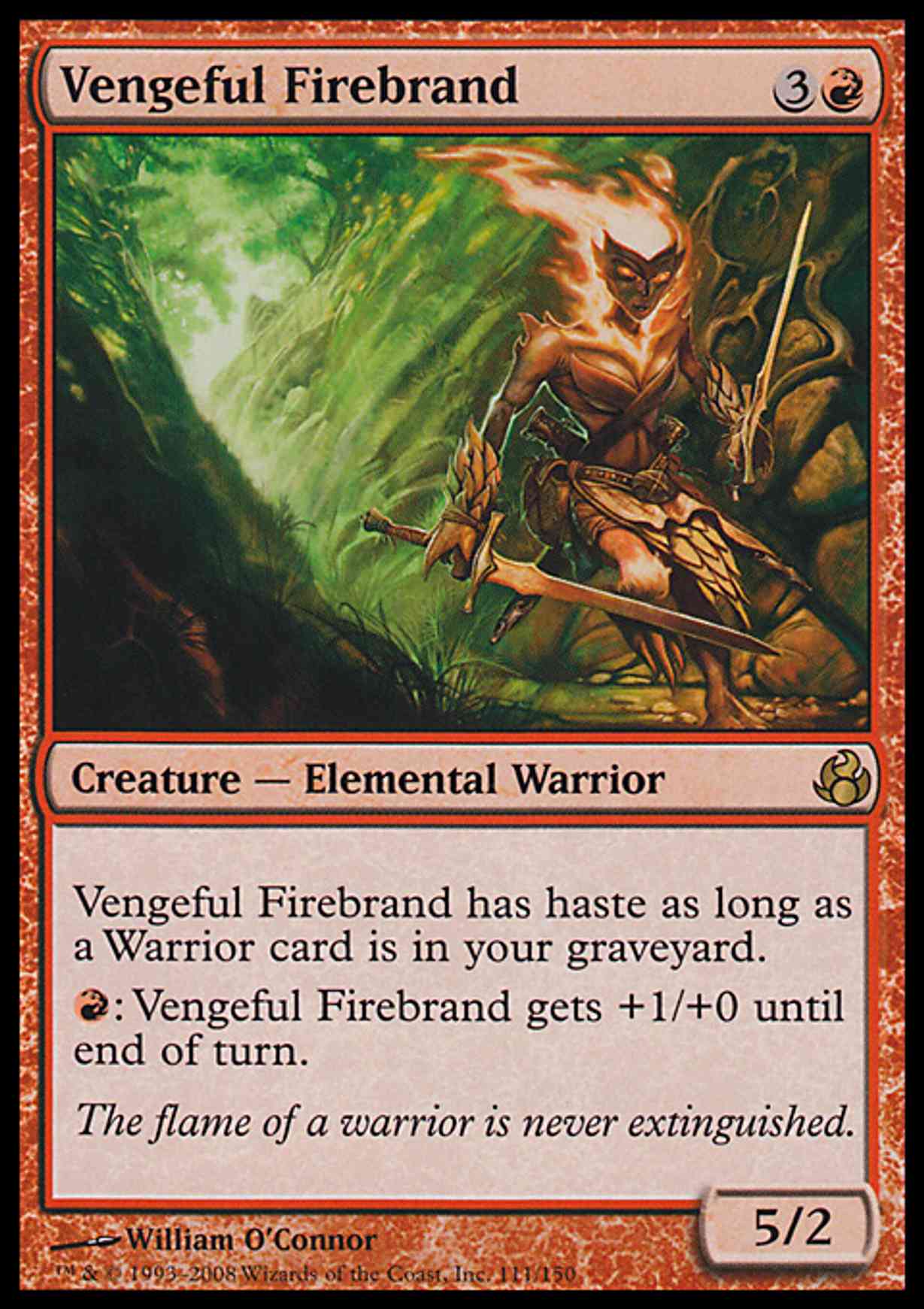 Vengeful Firebrand magic card front