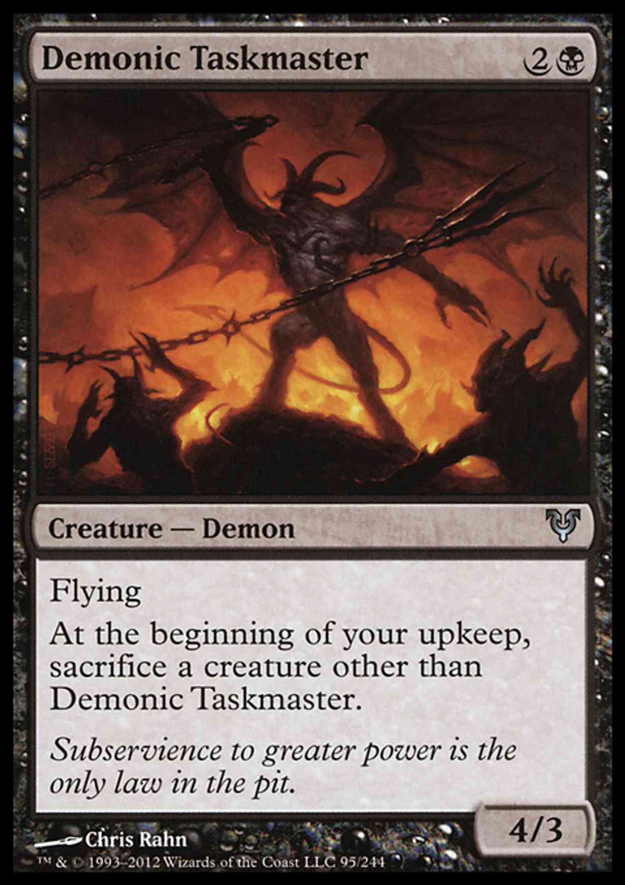 Demonic Taskmaster magic card front
