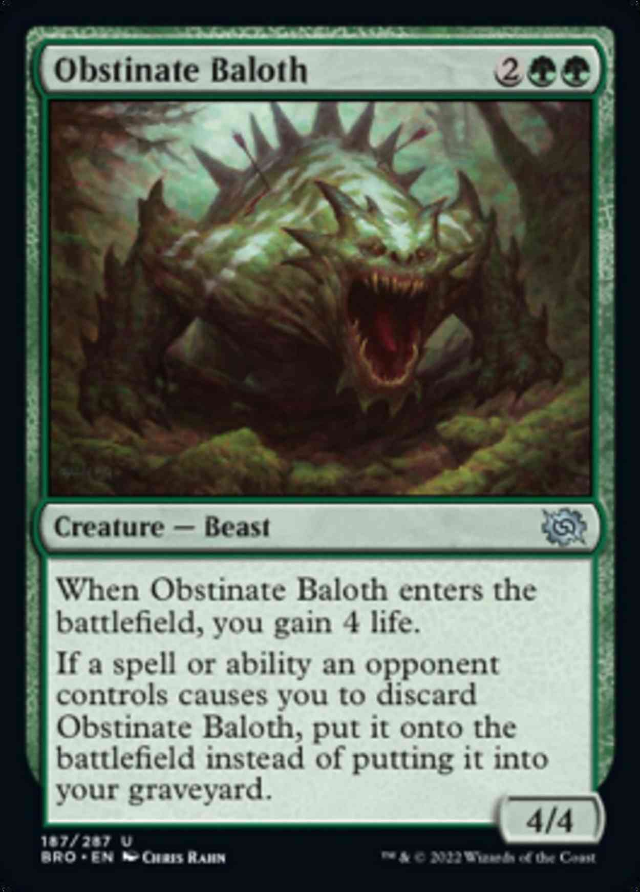 Obstinate Baloth magic card front