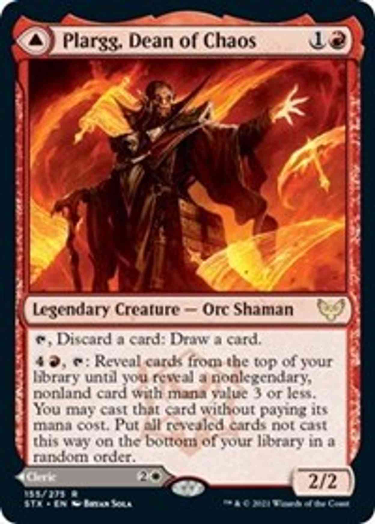 Plargg, Dean of Chaos magic card front