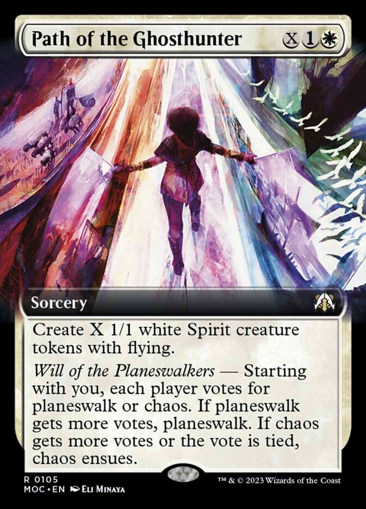 Path of the Ghosthunter (Extended Art) magic card front