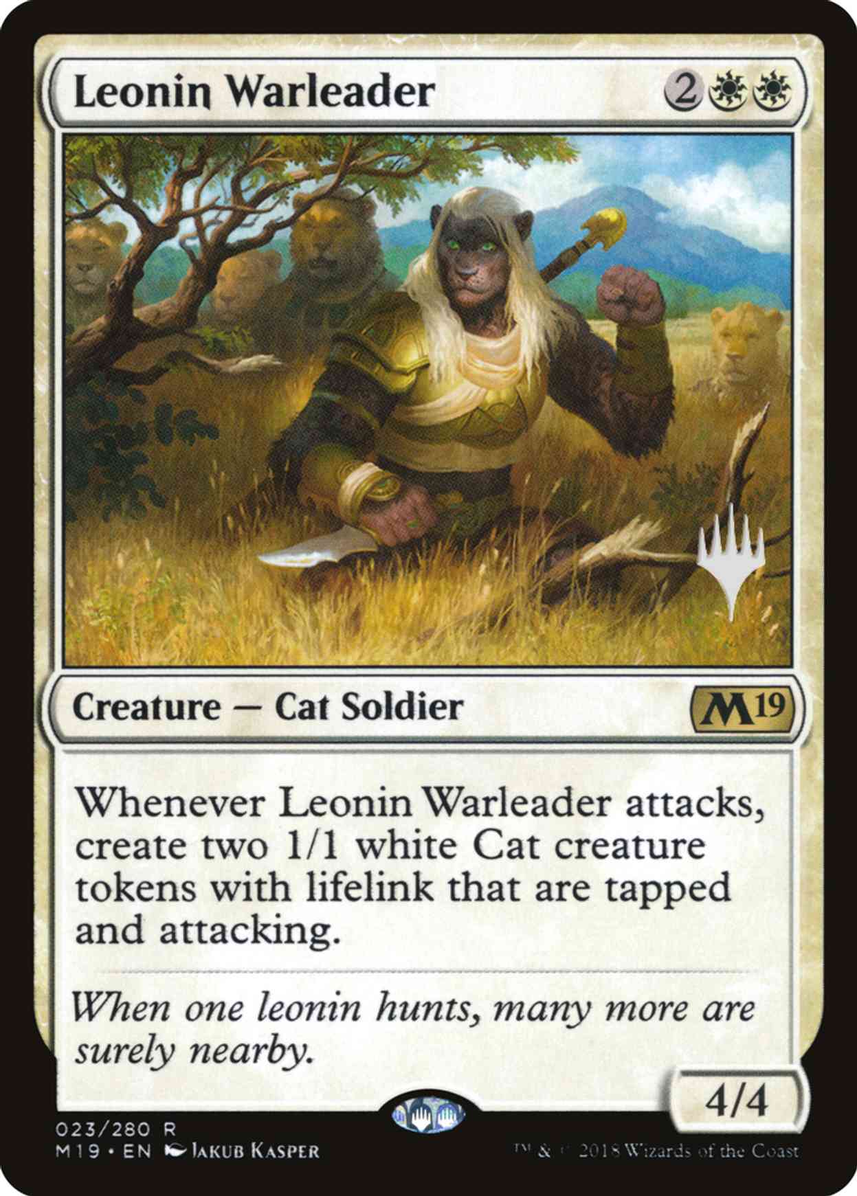 Leonin Warleader magic card front