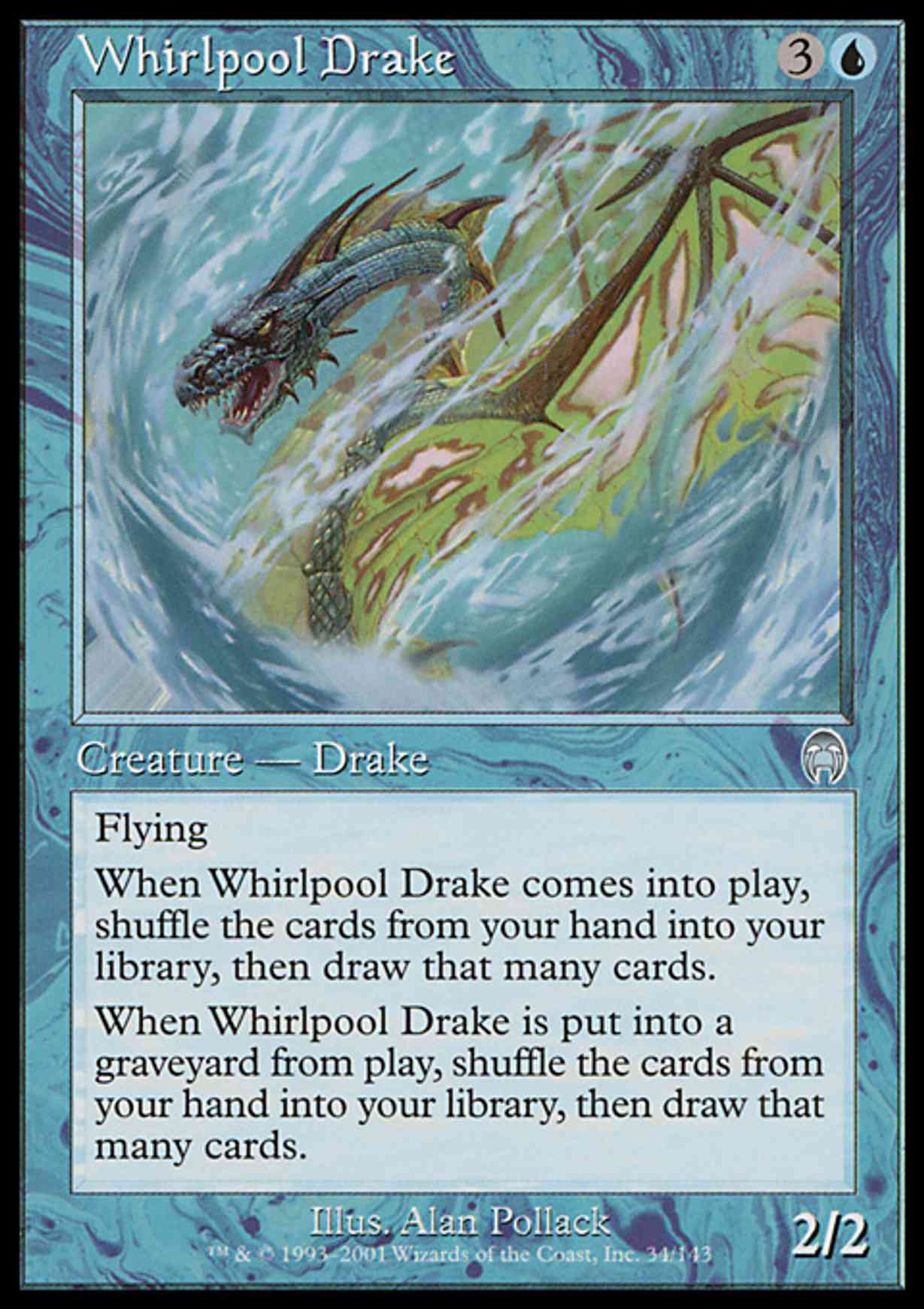 Whirlpool Drake magic card front
