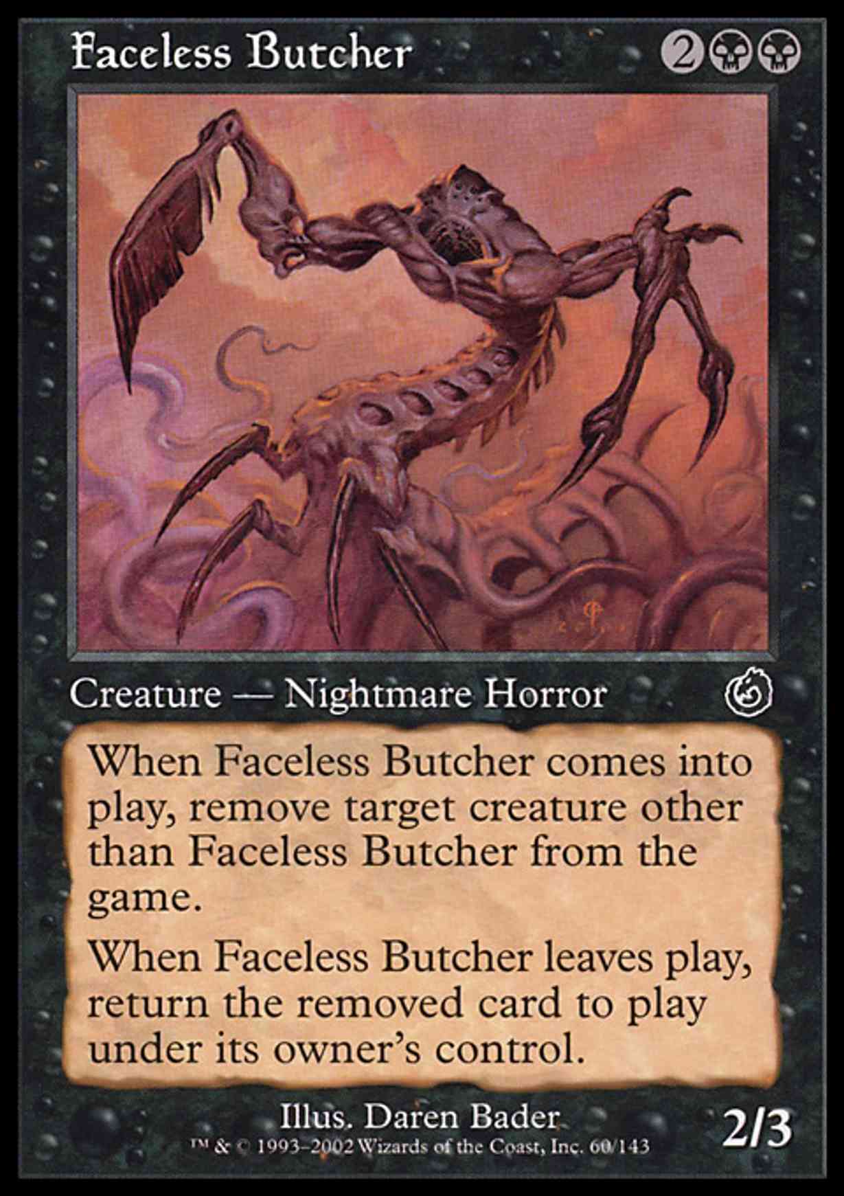 Faceless Butcher magic card front
