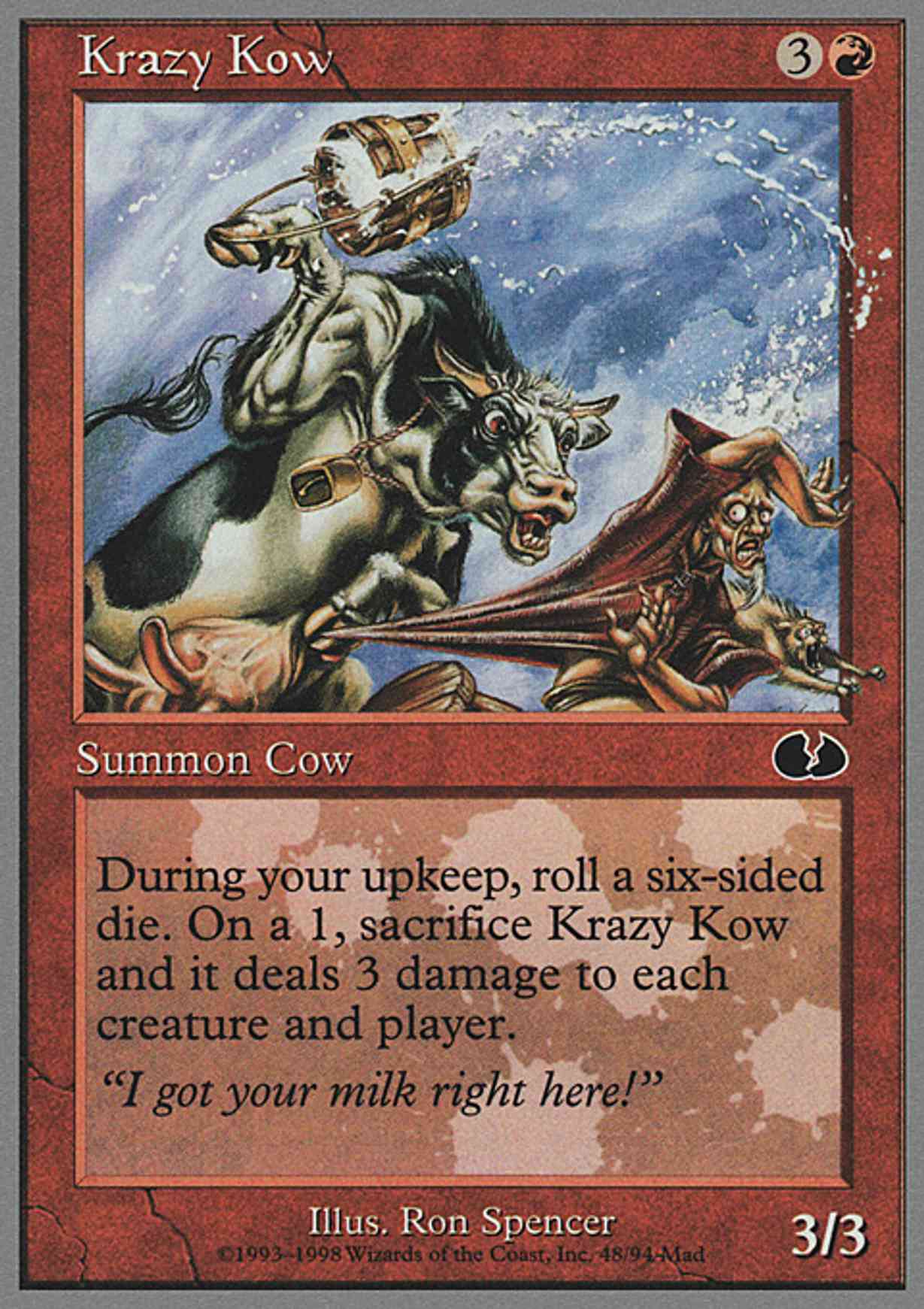Krazy Kow magic card front