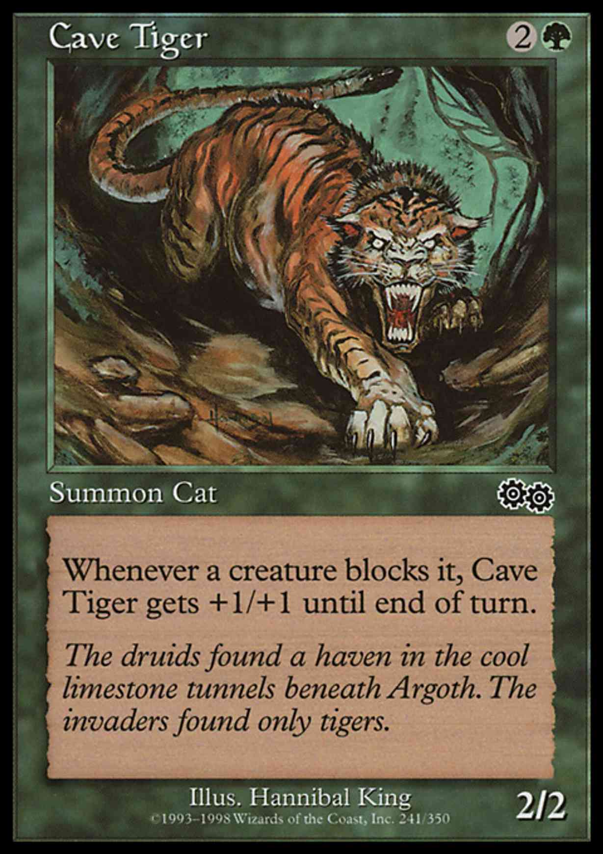 Cave Tiger magic card front