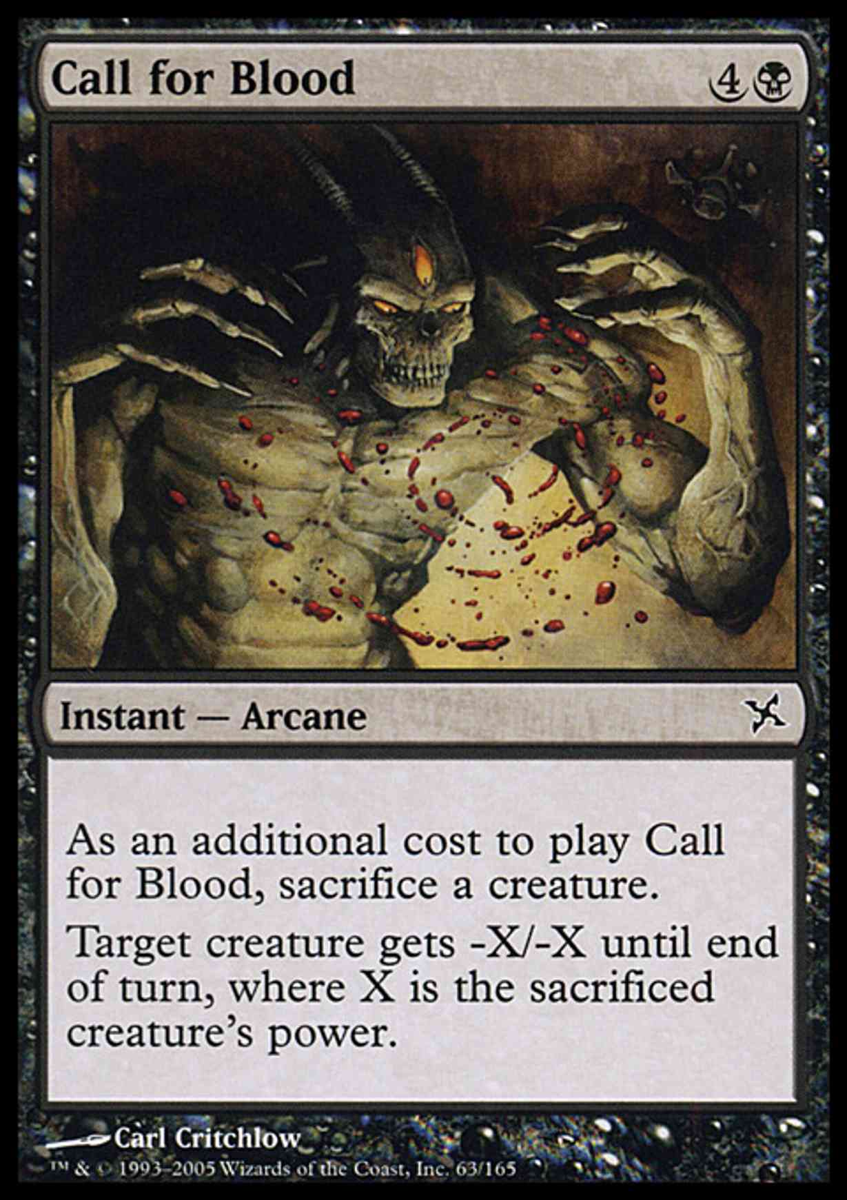 Call for Blood magic card front