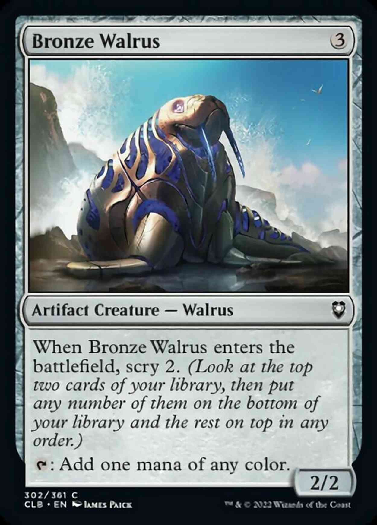 Bronze Walrus magic card front