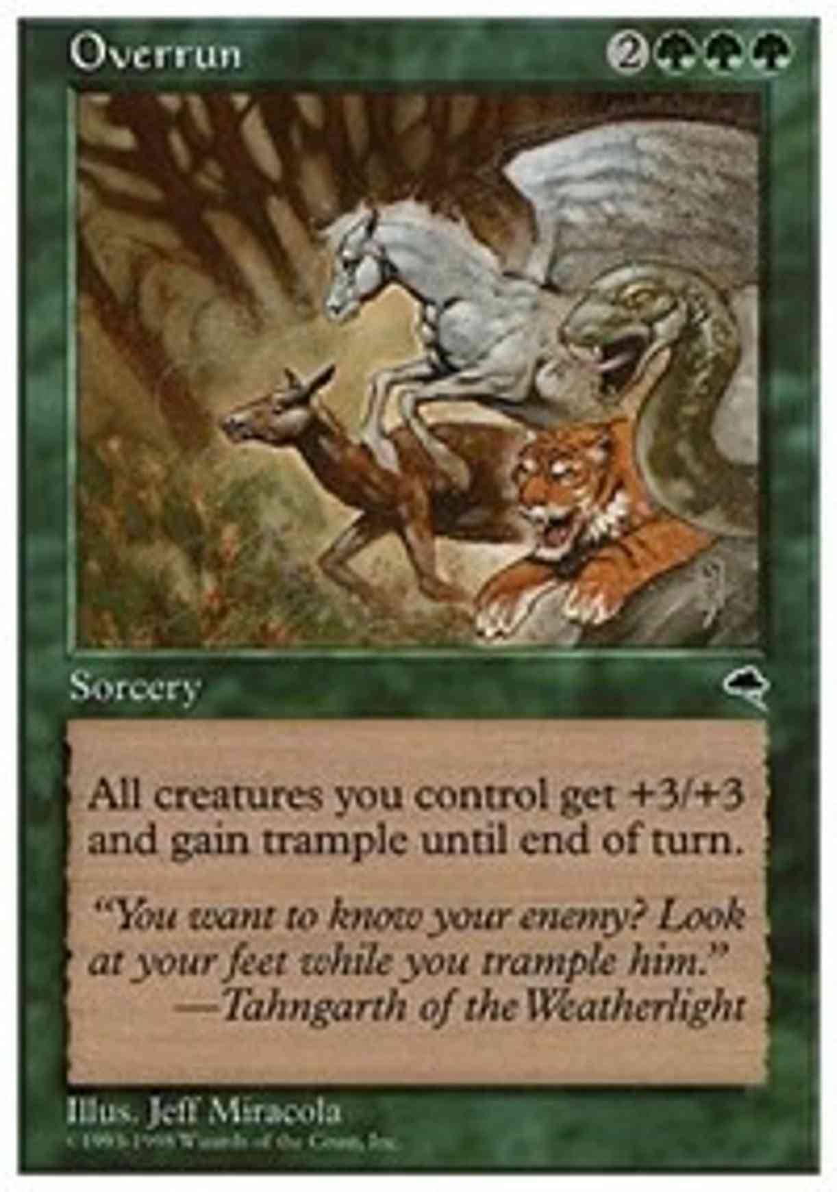 Overrun magic card front
