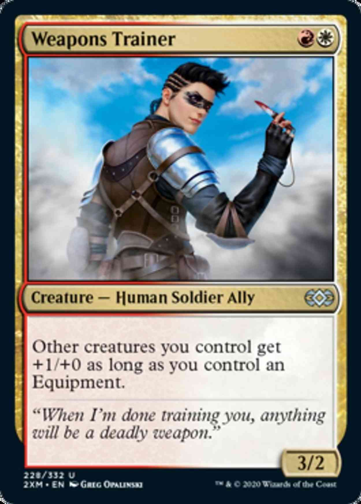 Weapons Trainer magic card front