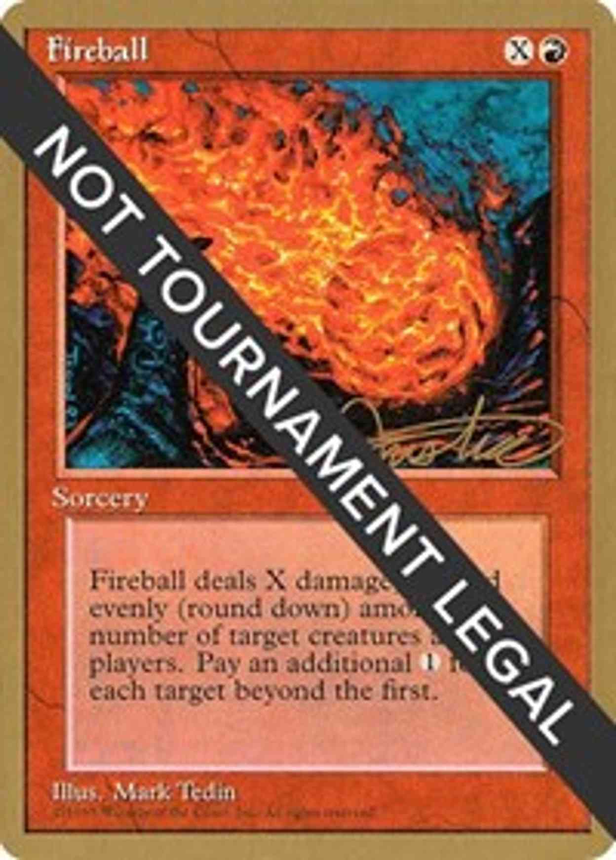 Fireball - 1996 Mark Justice (4ED) magic card front