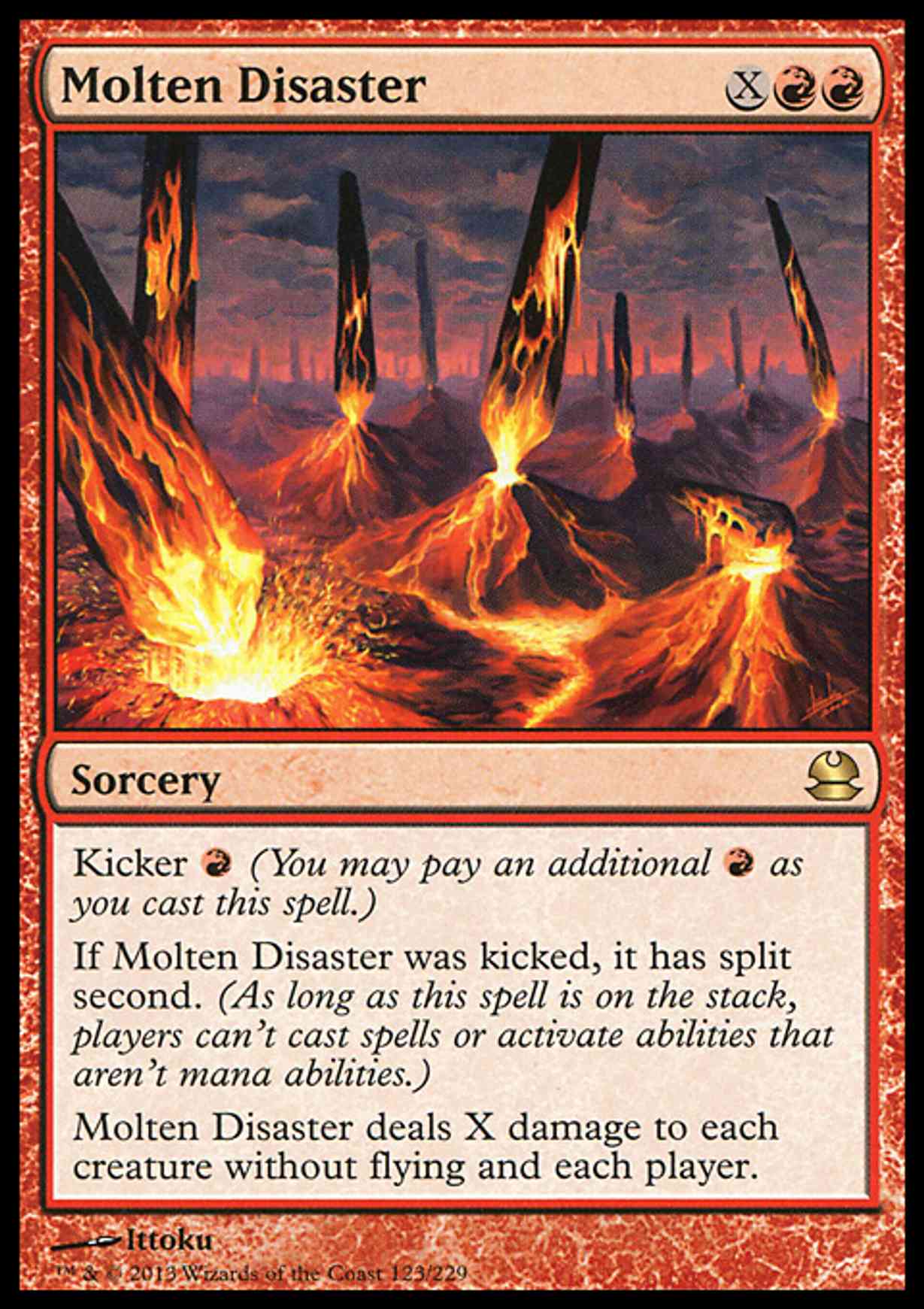 Molten Disaster magic card front