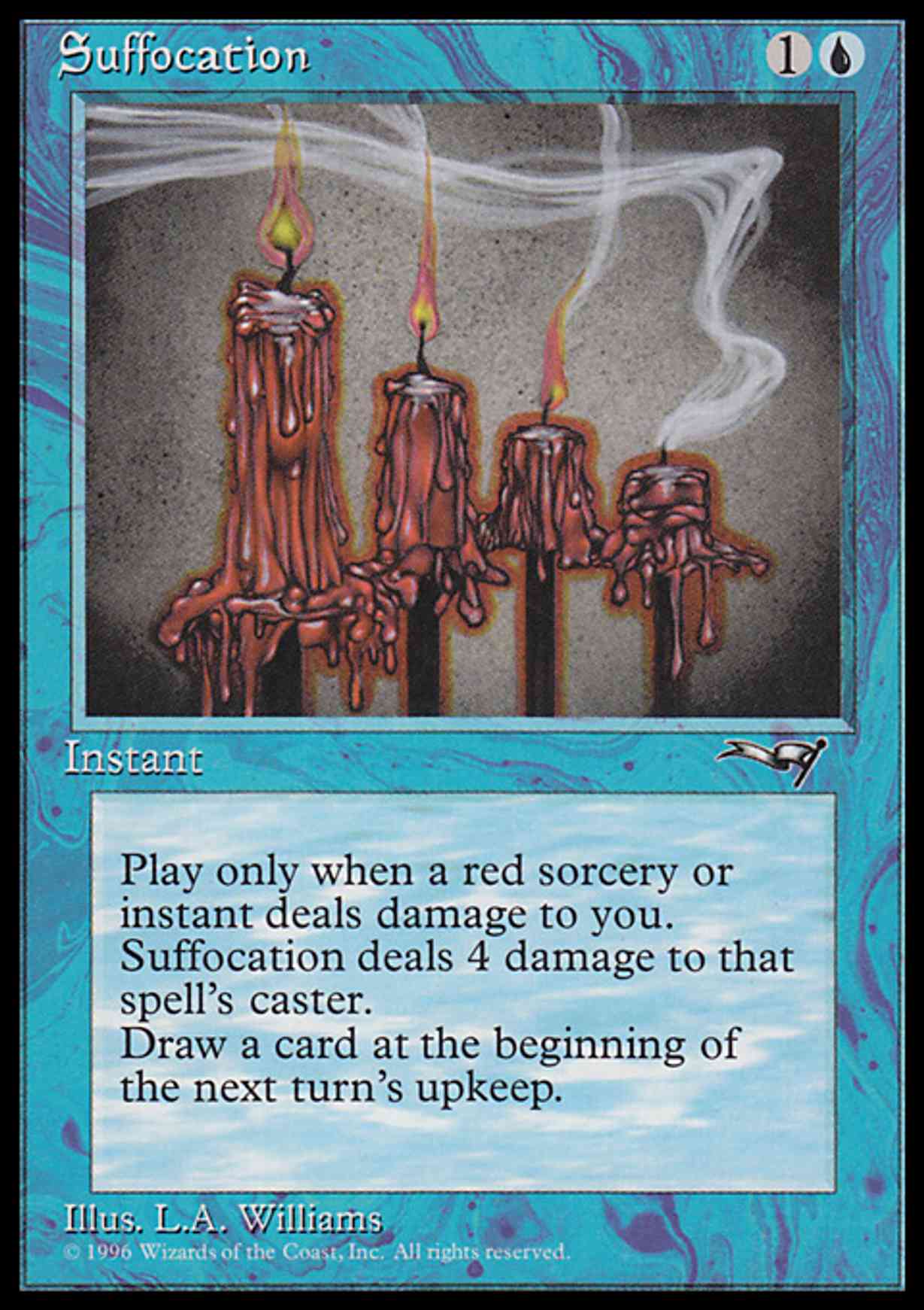 Suffocation magic card front