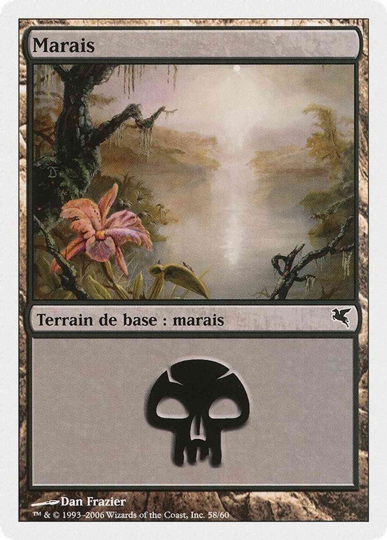 Swamp (French) - "Marais" (A58) magic card front