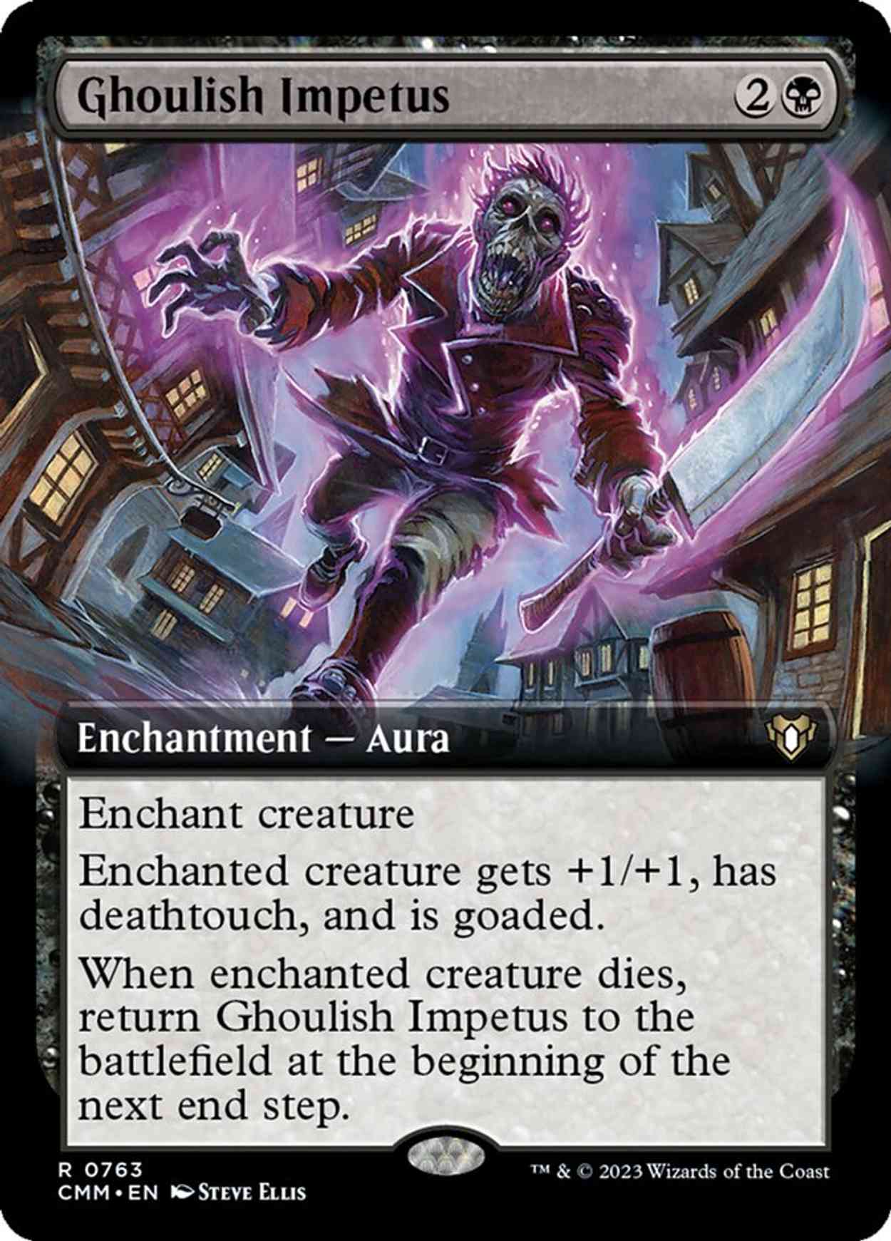 Ghoulish Impetus (Extended Art) magic card front