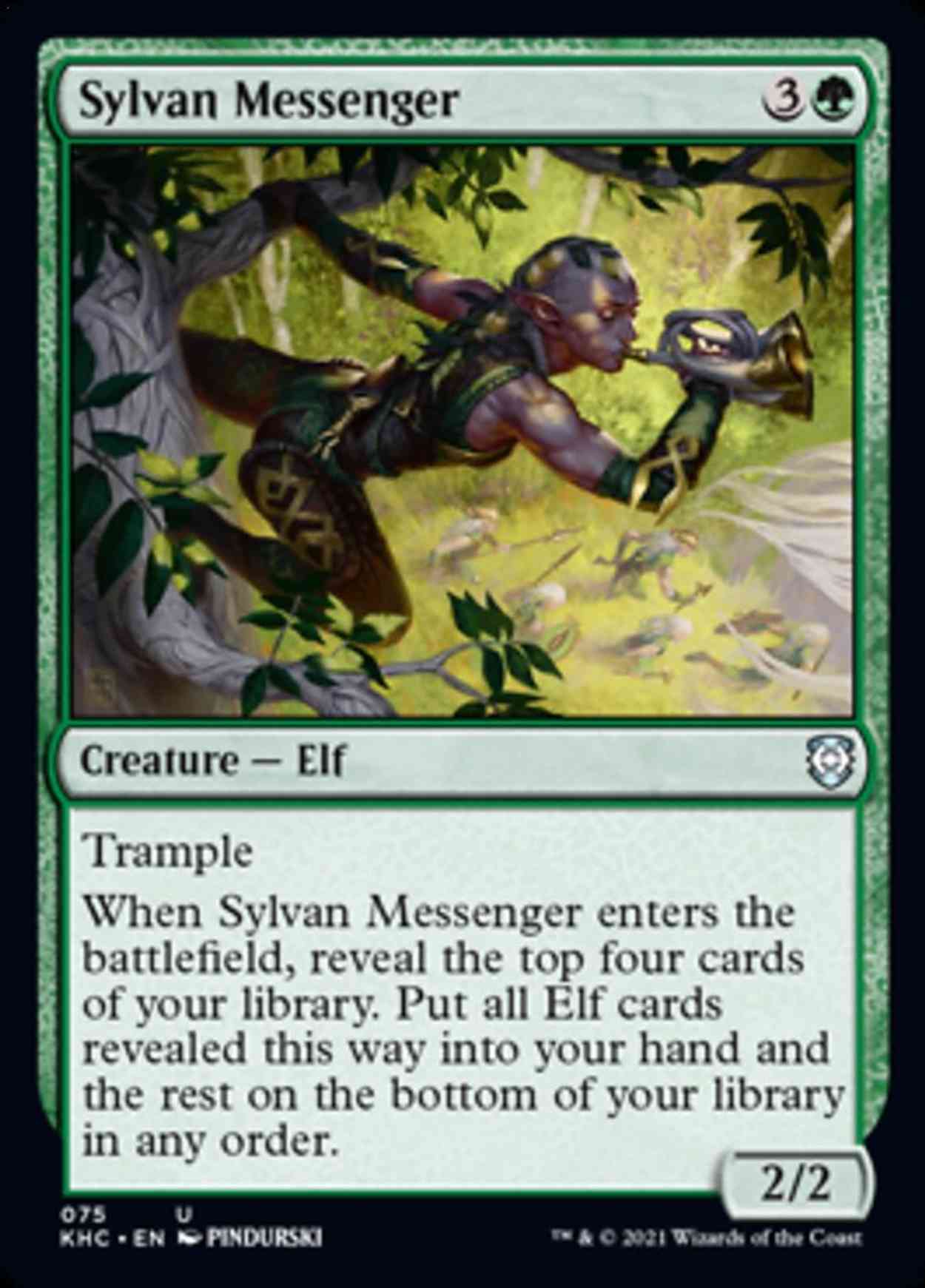 Sylvan Messenger magic card front