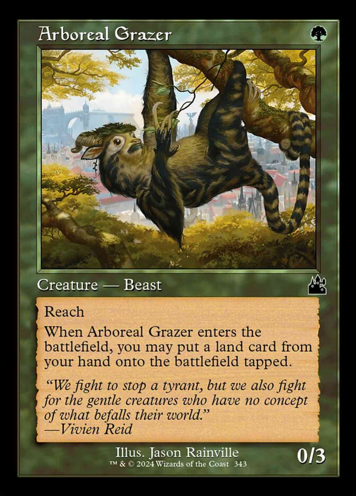 Arboreal Grazer (Retro Frame) magic card front