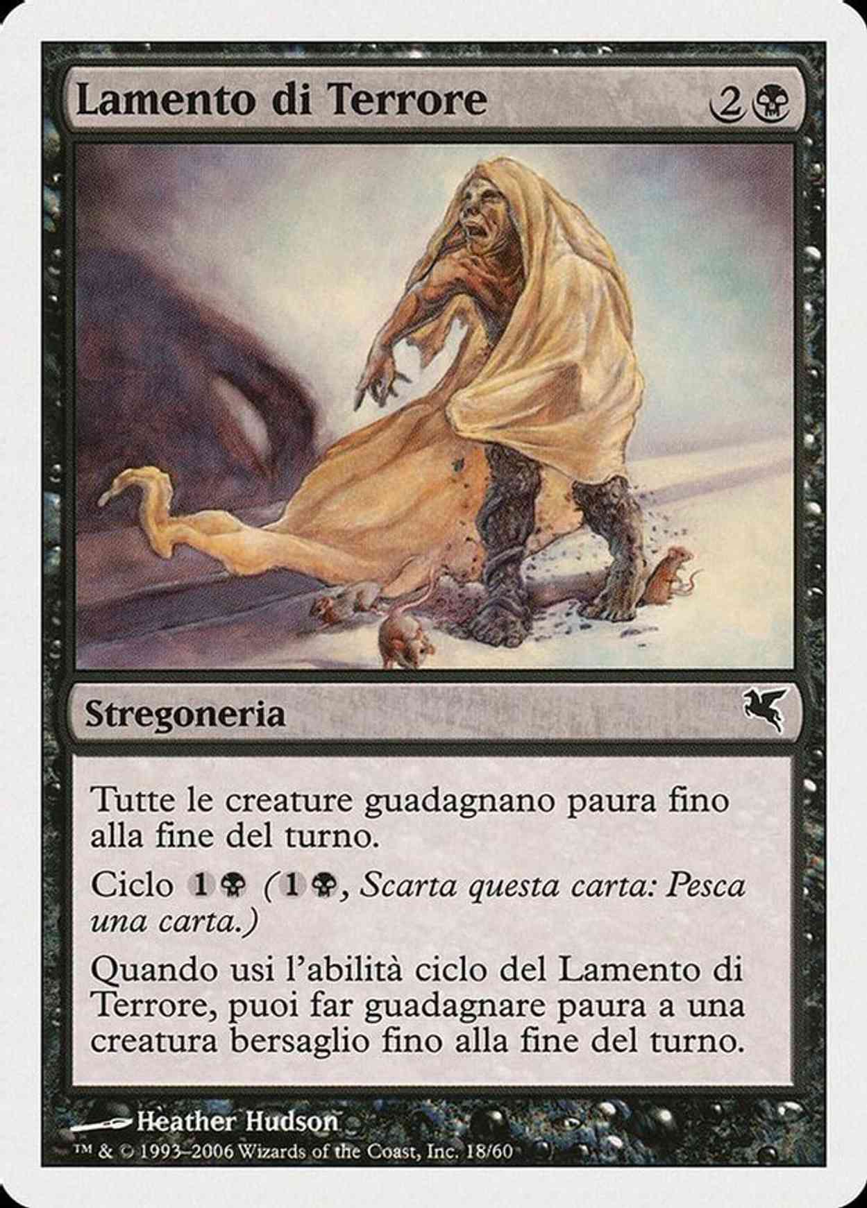 Dirge of Dread (Italian) - "Lamento di Terrore" magic card front