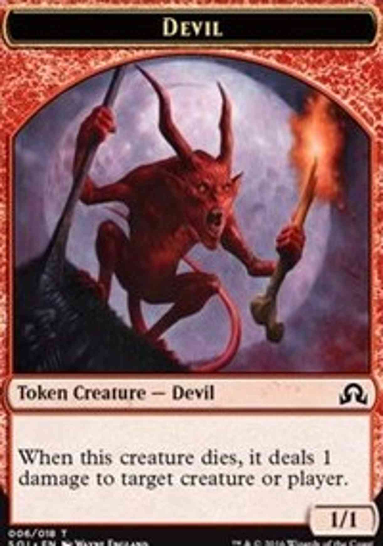 Devil Token magic card front