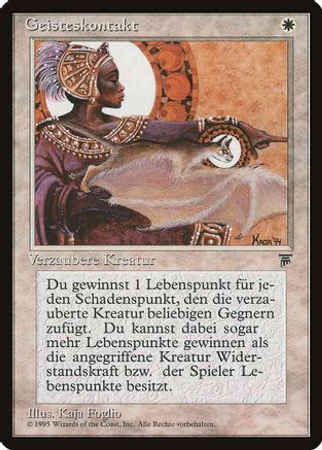 Spirit Link (German) - "Geisteskontakt" magic card front
