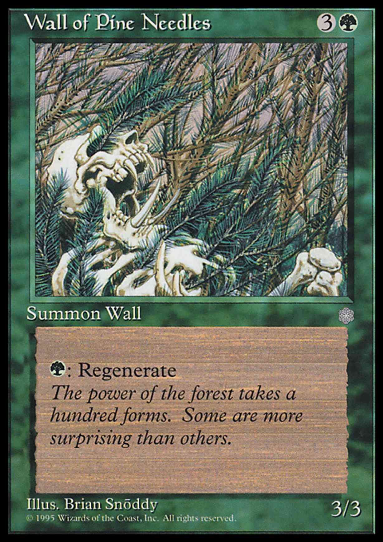 Wall of Pine Needles magic card front
