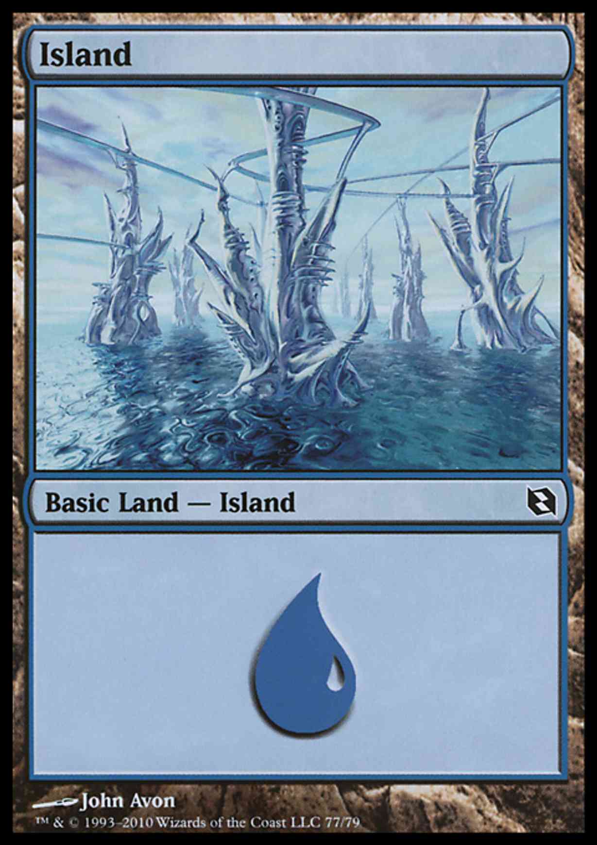 Island (77)  magic card front
