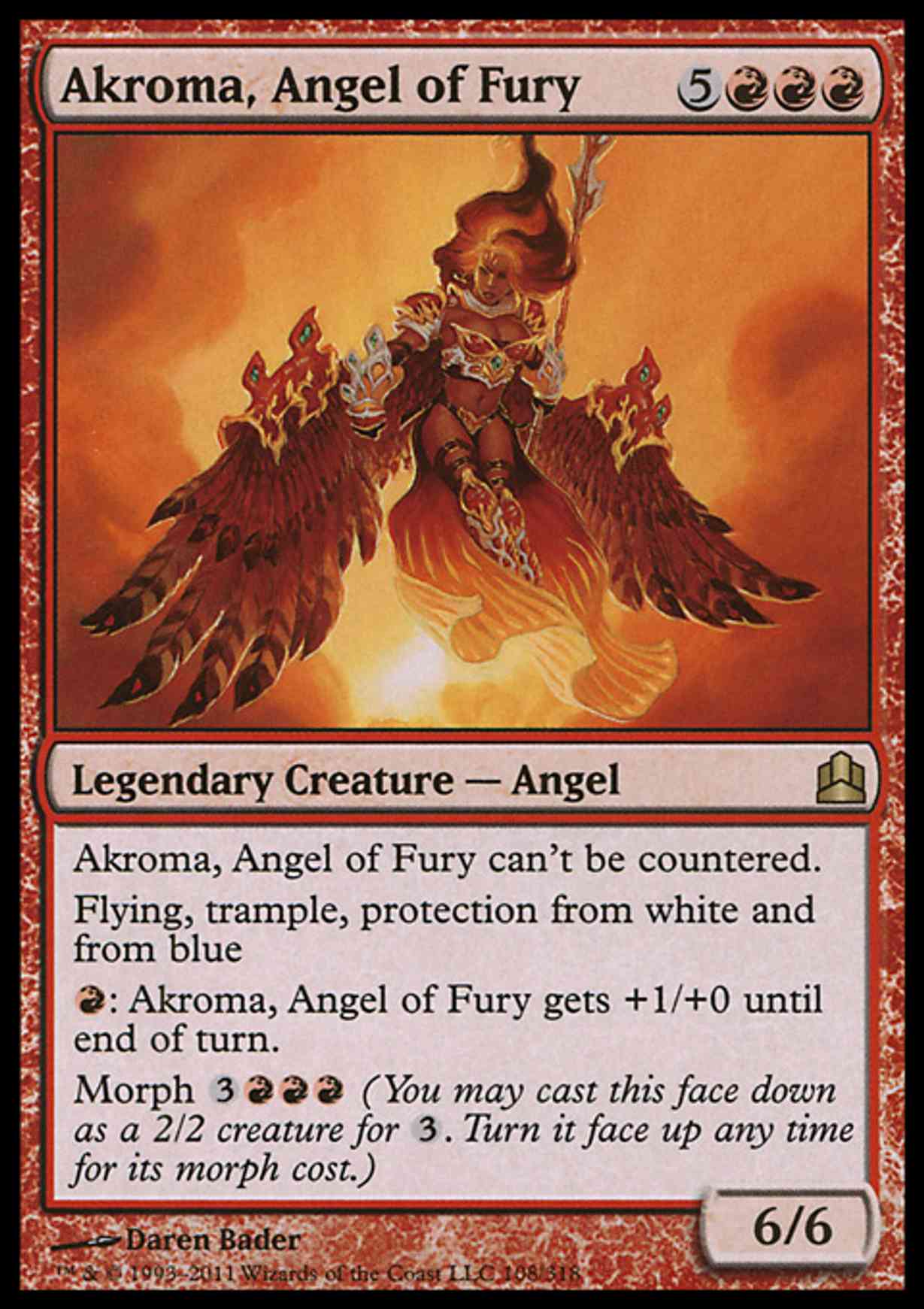 Akroma, Angel of Fury magic card front