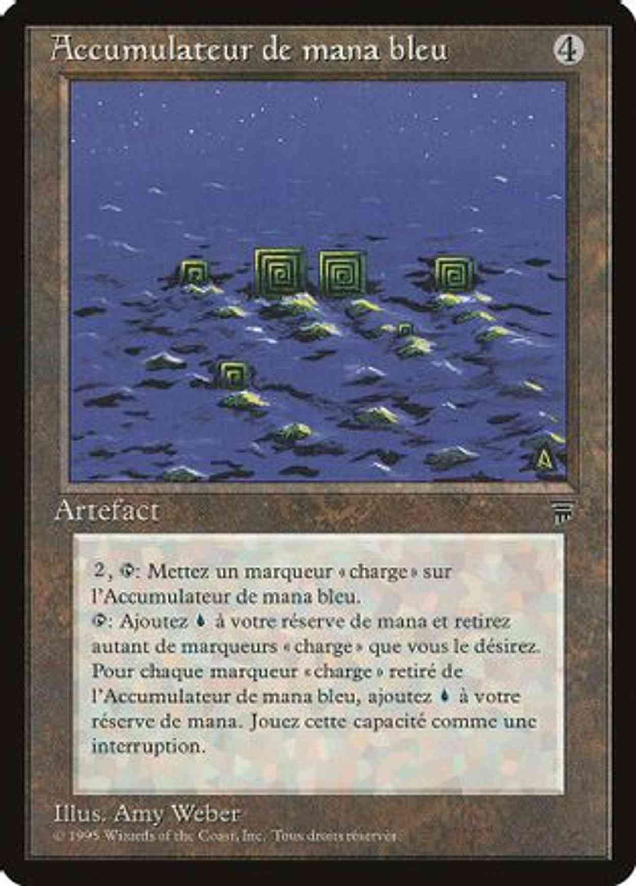 Blue Mana Battery (French) - "Accumulateur de mana bleu" magic card front