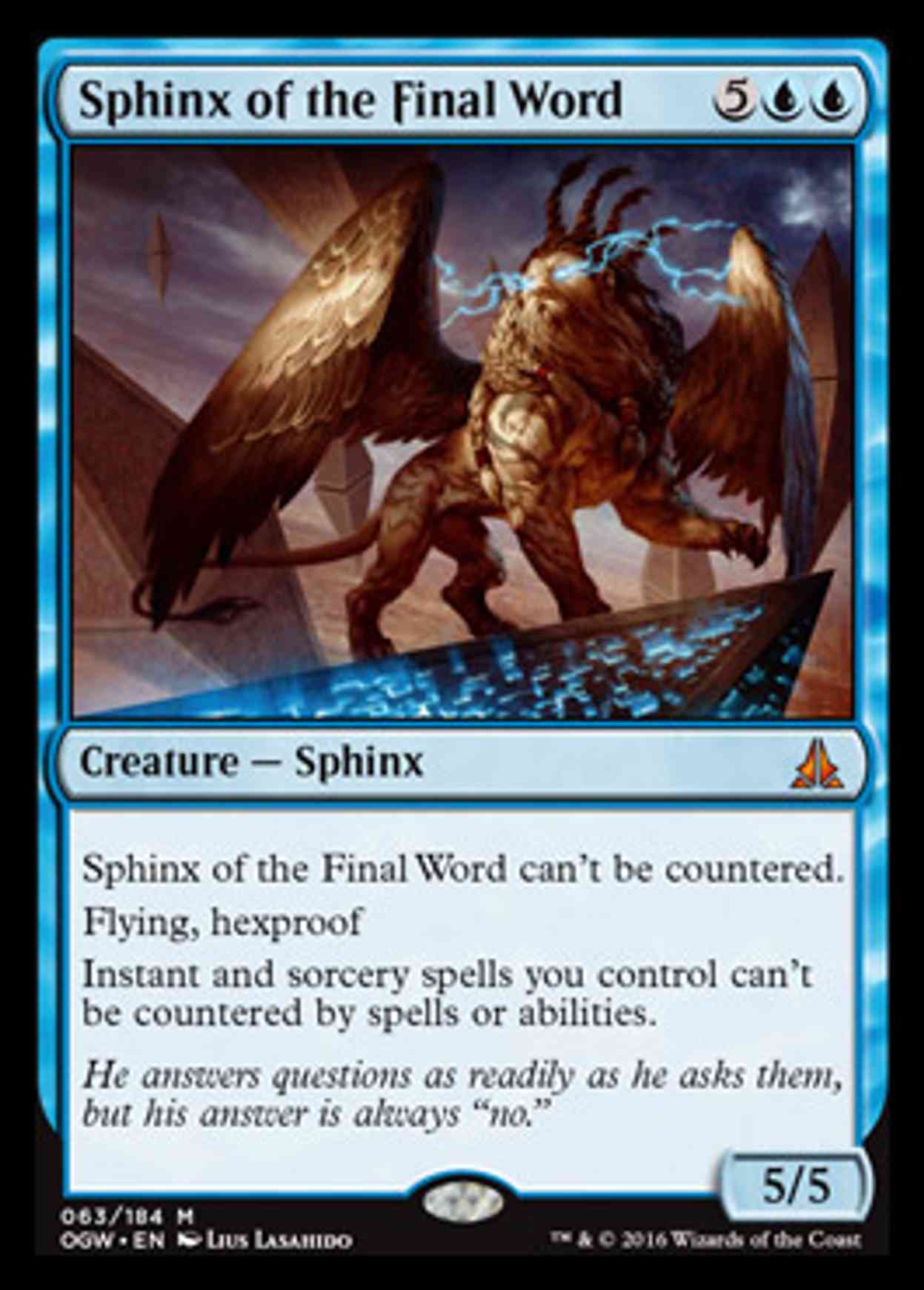 Sphinx of the Final Word magic card front