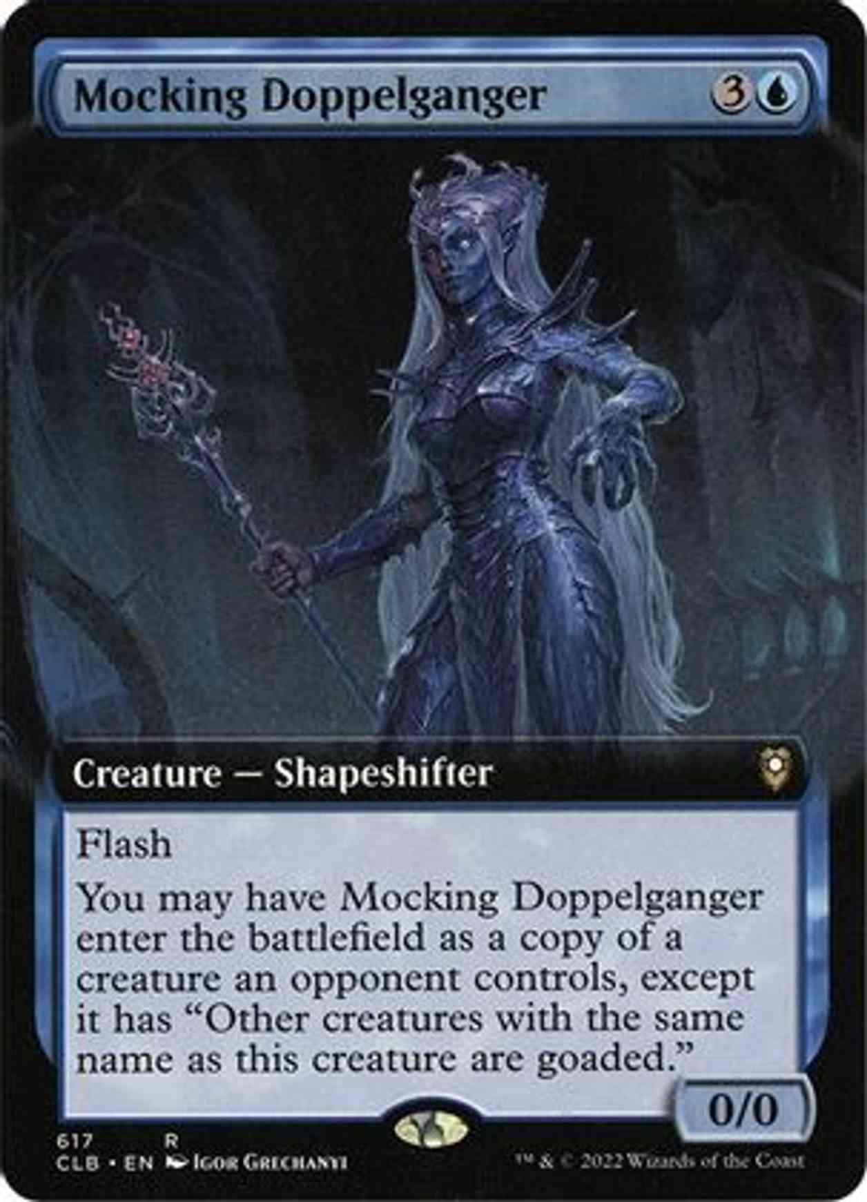 Mocking Doppelganger (Extended Art) magic card front
