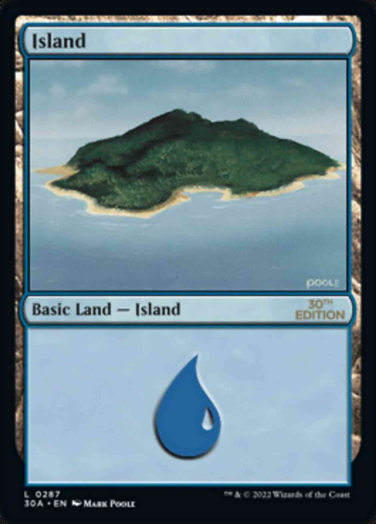 Island (287) magic card front