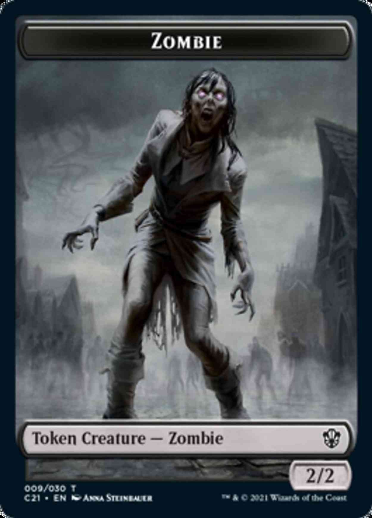 Zombie // Horror Double-sided Token magic card front