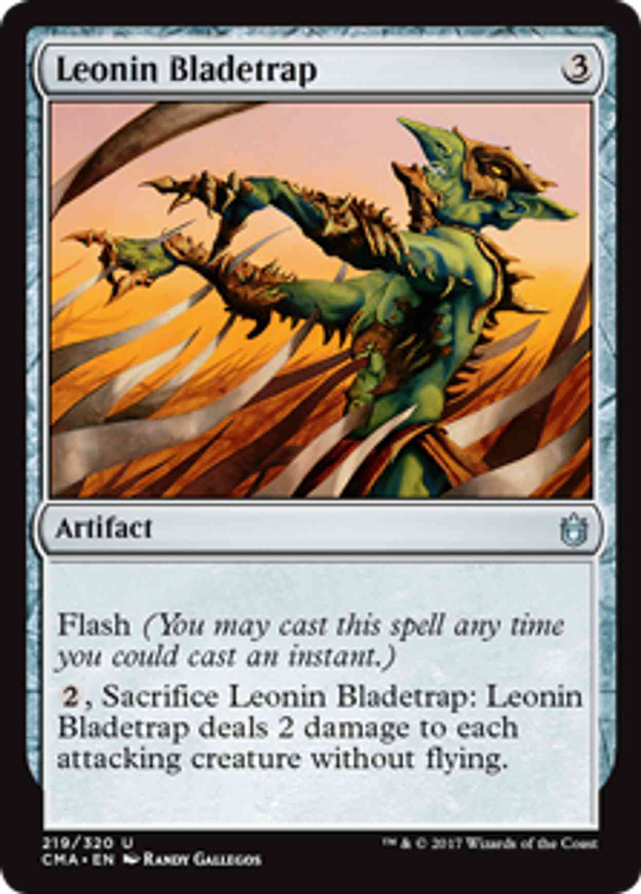 Leonin Bladetrap magic card front