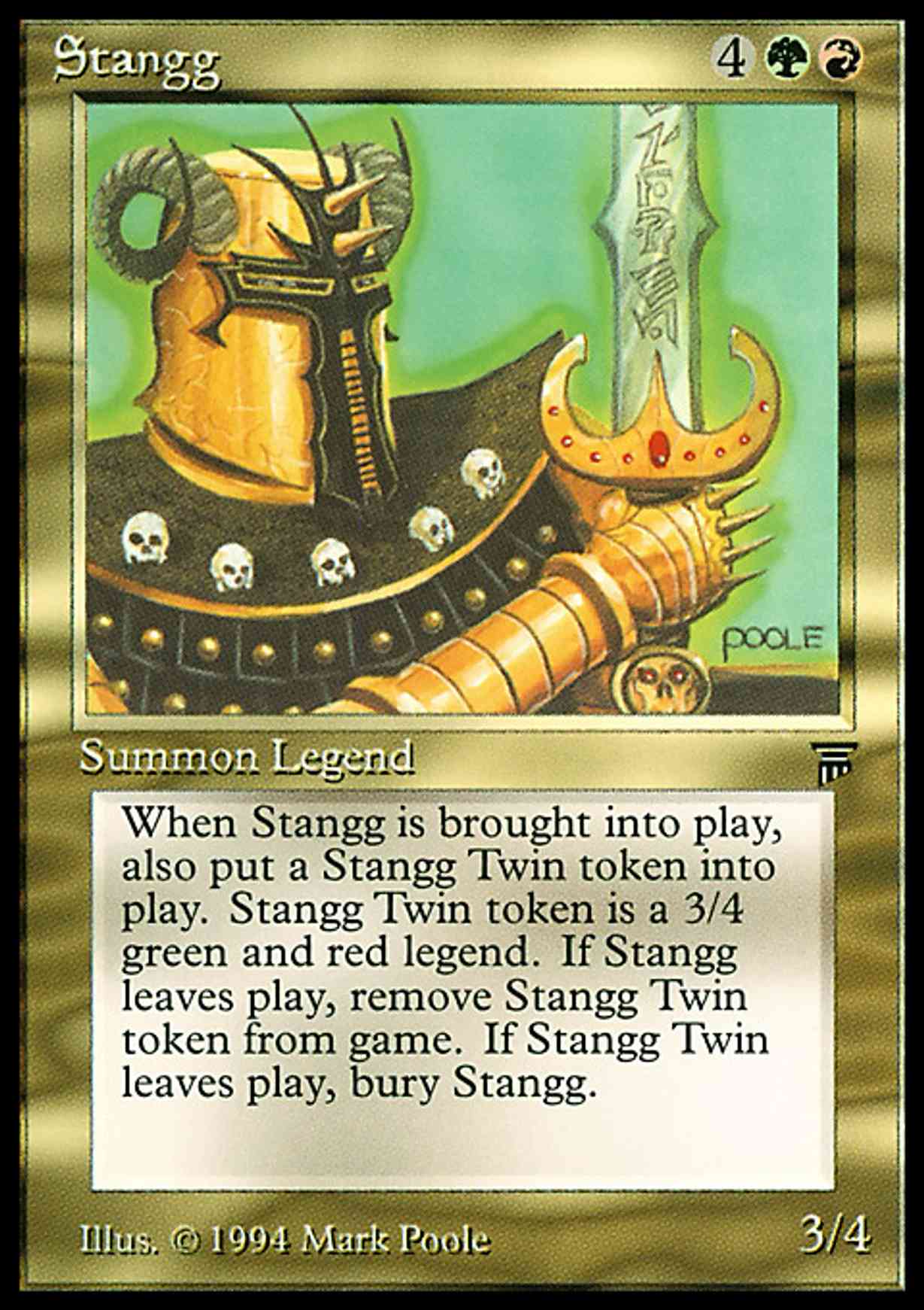 Stangg magic card front