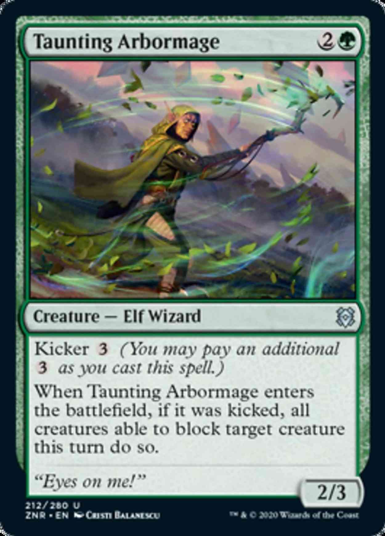Taunting Arbormage magic card front