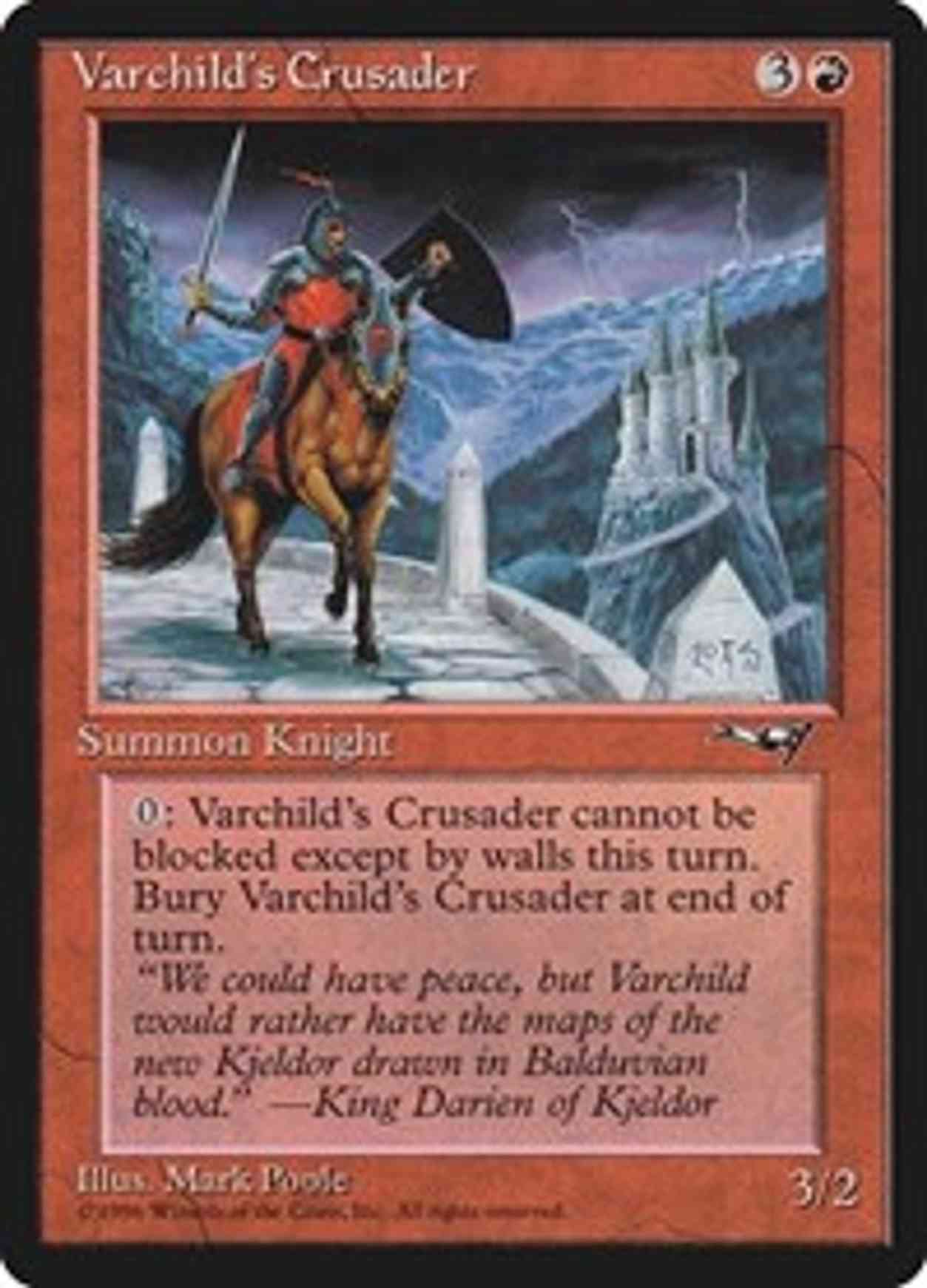 Varchild's Crusader (Castle) magic card front