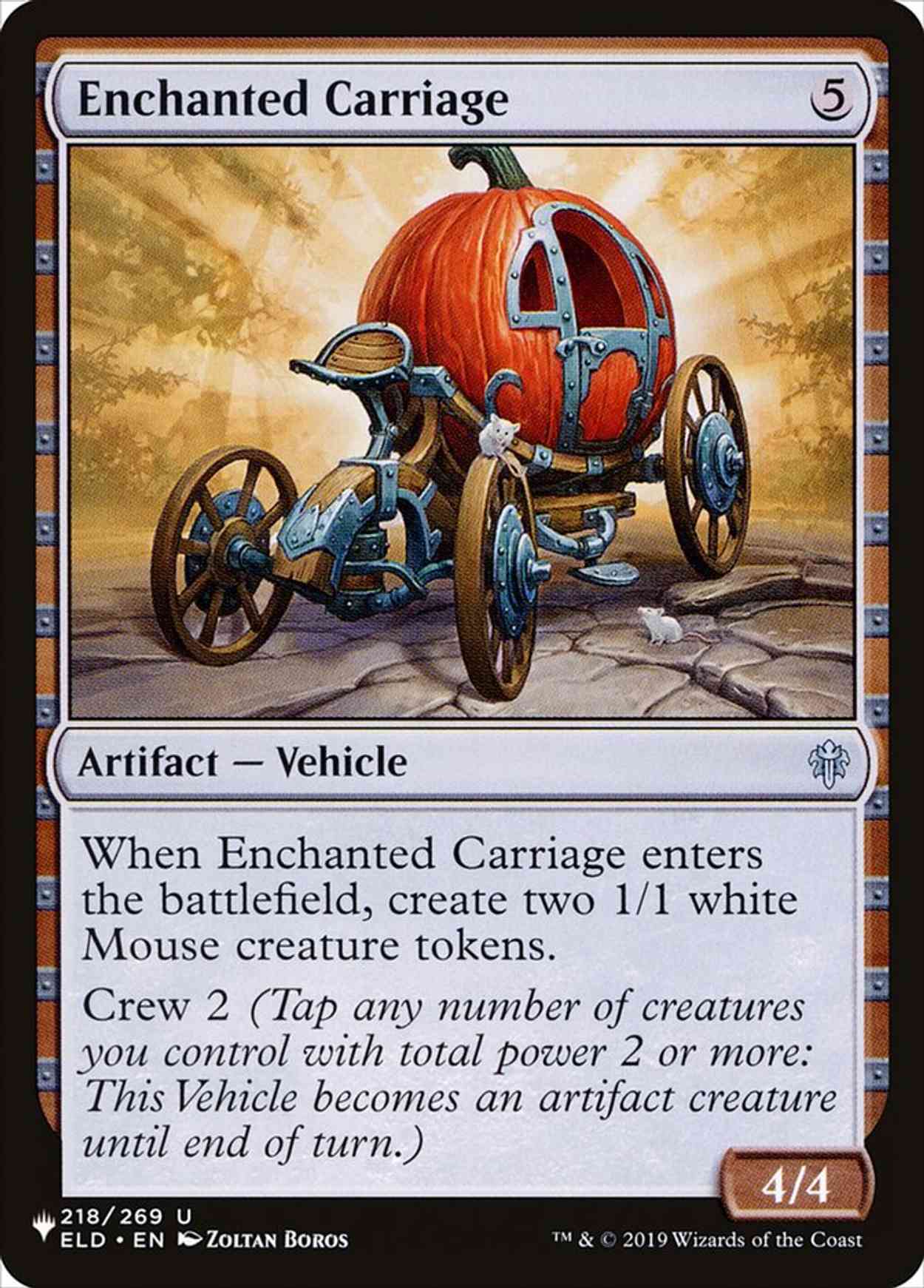 Enchanted Carriage magic card front